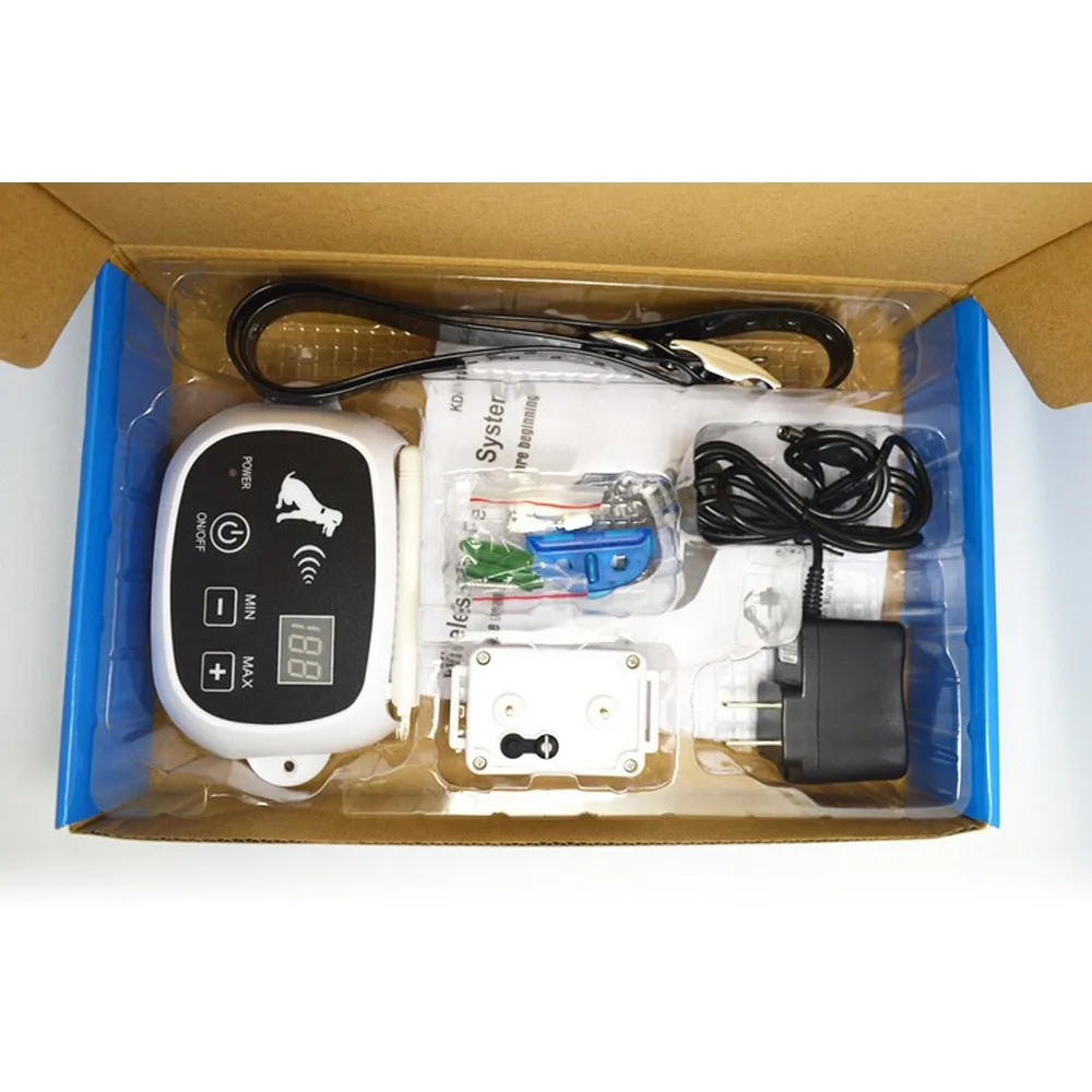 

Wireless Electric Dog Pet Fence Containment System Transmitter Waterproof Dog Training Collar LCD Display Dog Safety Pet Supply