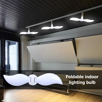 

2pcs LED Garage Shop Work Lights Home Ceiling Fixture Deformable Lamp 56 LED E27 30W Creative Folding Lamp Super Bright Indoor