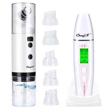 

Household Small Bubbles Facial Cleaning Vacuum Suction Cleaner Blackhead Acne Remover Shrink Pore Hydrating+Skin Analyzer Tester