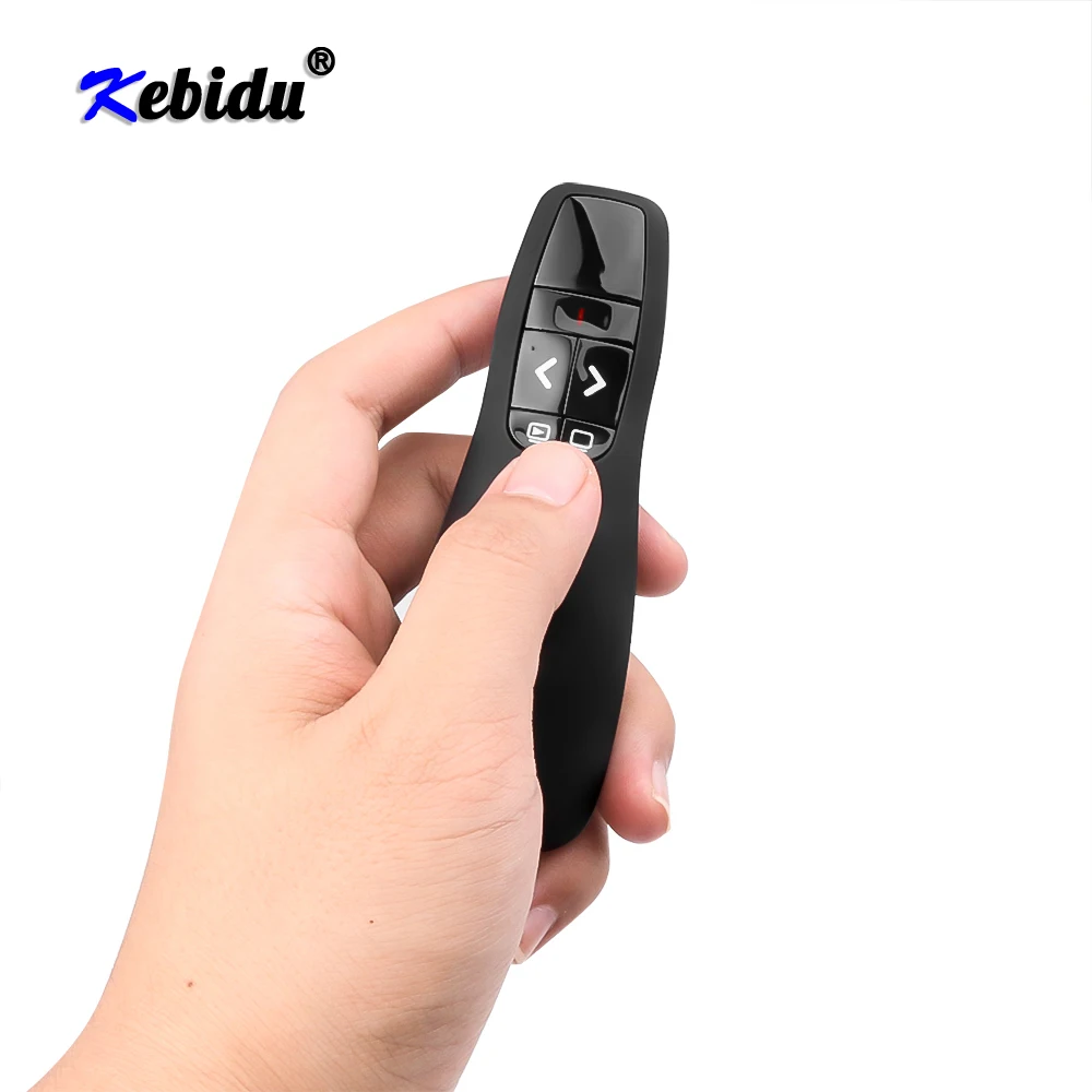 

kebidu R400 2.4Ghz USB Wireless Presenter Laser Pointer PPT Mini Remote Control Red Laser for Powerpoint Presentation