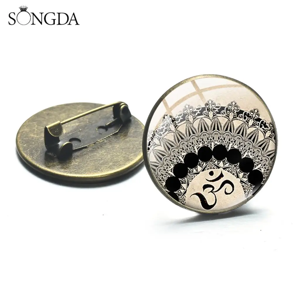 Ретро Браслеты шармы Мандала символ йоги Ом броши в богемном стиле дзэн буддизм