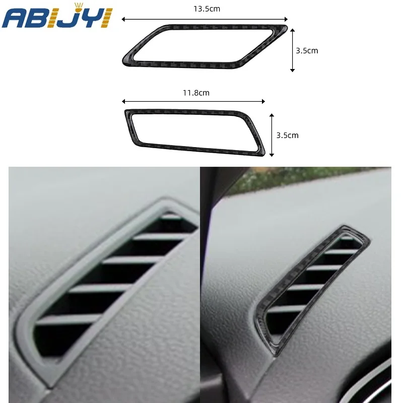 

For Volkswagen VW Golf 8 MK8 GTI 2021 Car Accessories Interior Carbon Fiber Decorative Stickers Instrument Tuyere 2PCS