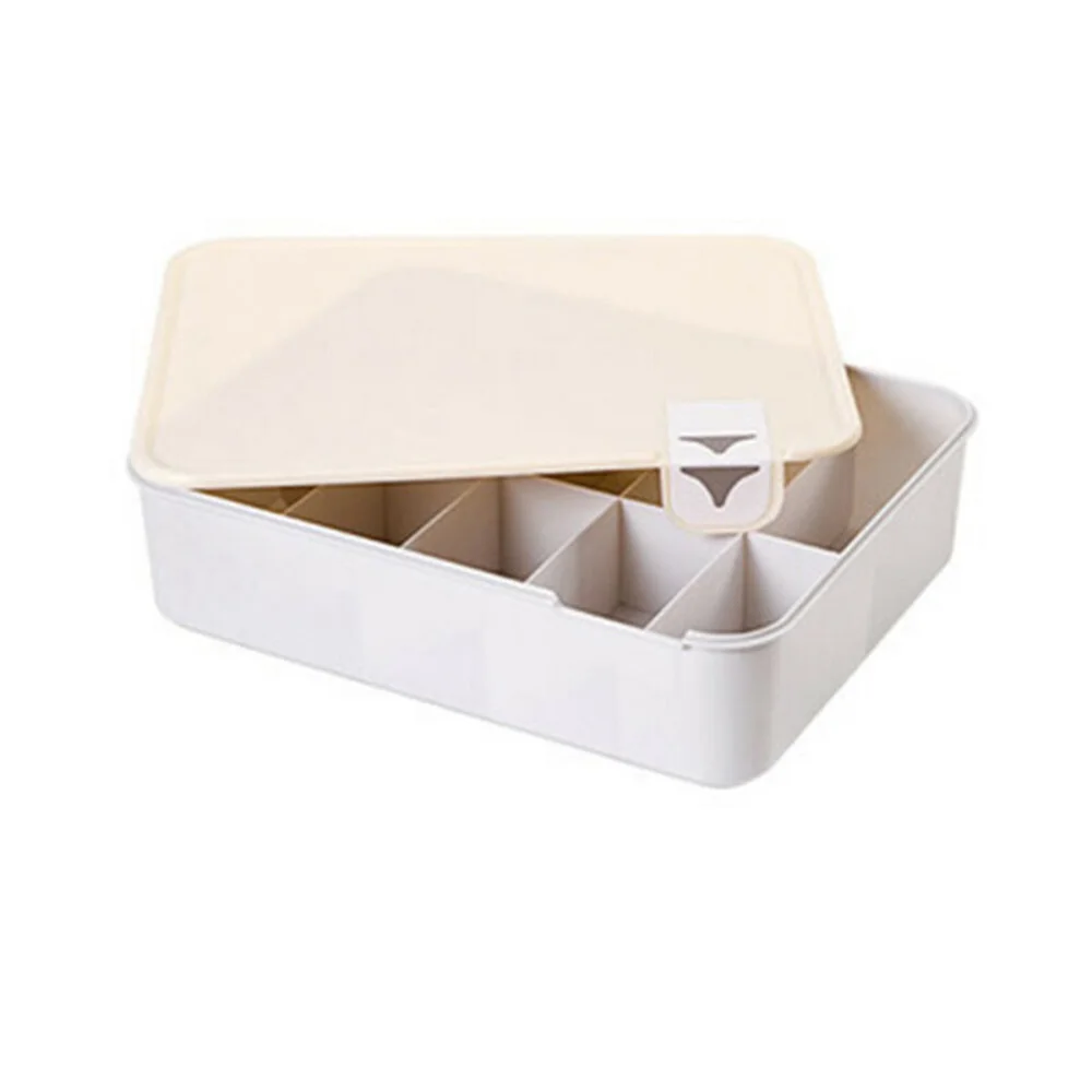 Storage Box Underwear Bra Sock Tie Organizer Home Dust-Proof Case With Lid Storage Box
