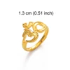 Anniyo Yoga Symbols Ring Women Girls Gold Color Resizabl om Rings African Jewelry Wedding Accessories #072504 2