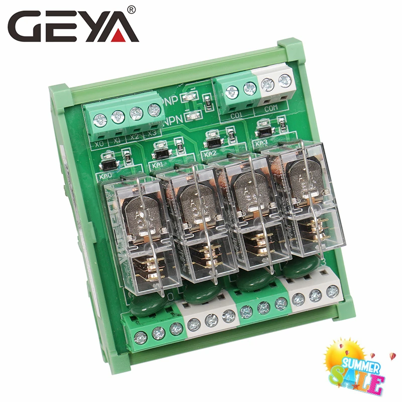 12VAC//DC Omron Relay Module 4 Channel 1NO1NC Relay SPDT Module Omron Relay PLC