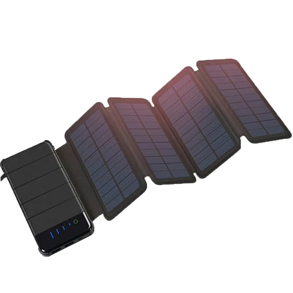 4 Fold USB солнечная панель на открытом воздухе 5 Вт 5 В портативное солнечное зарядное устройство Панель скалолазание быстрое зарядное устройство поликремний планшет солнечный генератор путешествия - Цвет: 4 Fold