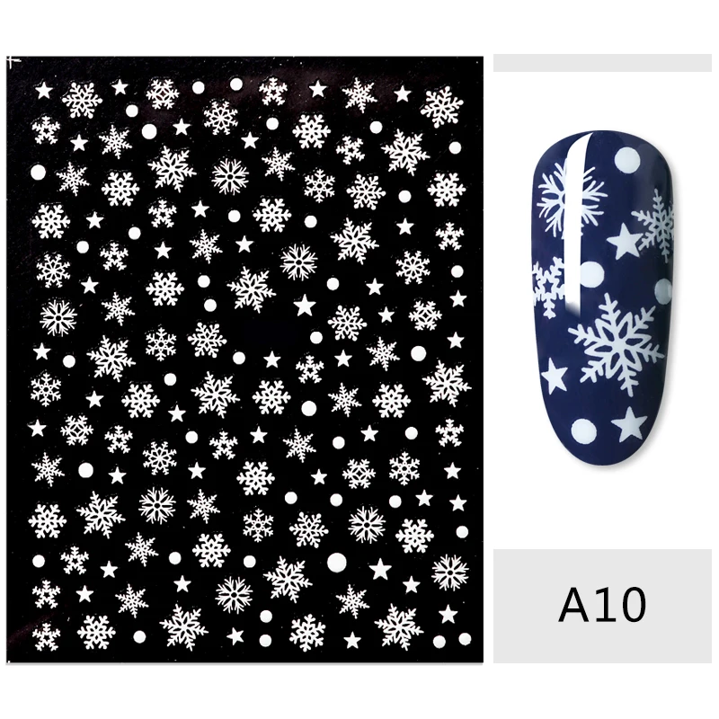 1 шт. Рождественская наклейка для ногтей DIY Санта-Клаус Снежинка Ползунки водяные наклейки для ногтей Искусство Маникюр для украшения ногтей - Цвет: SS08252