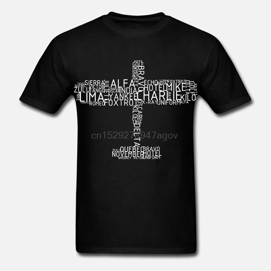 Pilot Cheap Band T Shirts T-Shirt Cotton 100% Aviation Phonetic Alphabet Shirt 2019 Mens | Мужская одежда