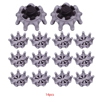 

14pcs Golf shoes soft Spikes Pins 1/4 Turn Fast Twist Shoe Spikes Replacement Set golf training aids