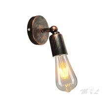 Lámpara de pared Retro E27, lámpara de pared Industrial nórdica, aplique de pared de hierro Vintage para sala de estar