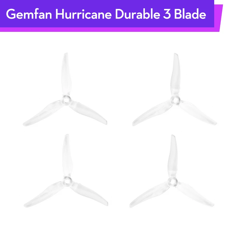 Оригинальные Gemfan Hurricane Durable 3 лезвия с низким шагом узкие пропеллеры для DJI FPV |