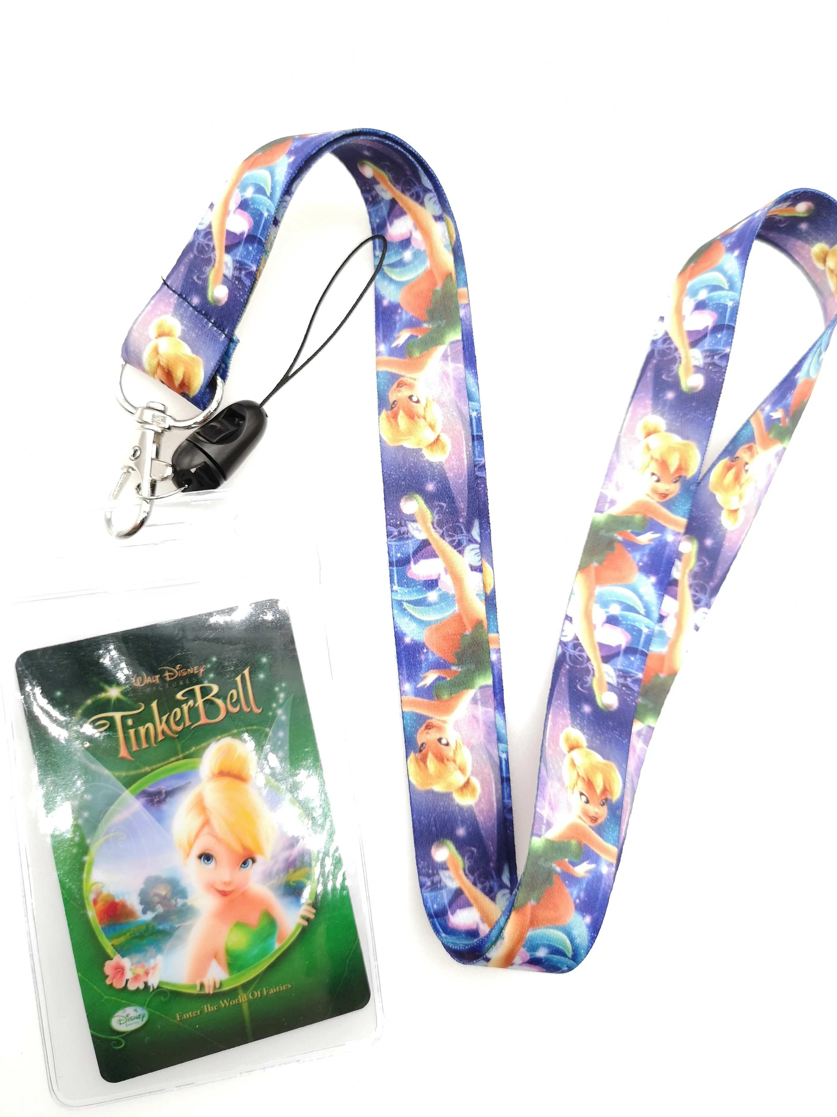 1 Pcs Cartoon Tinker Bell Meisje Mooie Pvc Kaarthouder Identiteit Badge Met Lanyard Neck Strap Card Bus Id Houders met Sleutelhanger|Sleutelhangers| - AliExpress