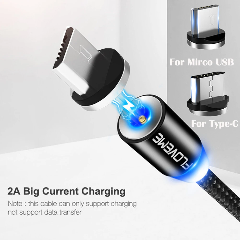 

Jetjoy Magnetic Charger Cable For Samsung S10 Plus Note 8 Micro USB Type C Phone Cord Lead For Huawei Xiaomi Changeing Cable
