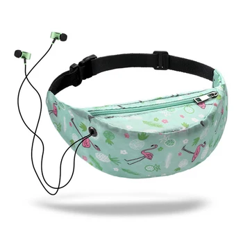 

3D Colorful Print women waist Bags girls fanny packs Hip Belt Money Travelling Mountaineering Mobile Phone Holder sac banane