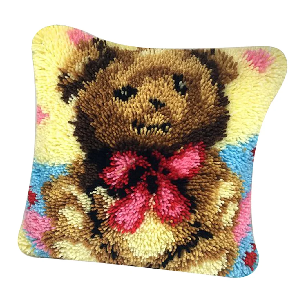 Animal Pattern Latch Hook Kits - DIY Pillow, 40x40cm/15.75x15.75inch