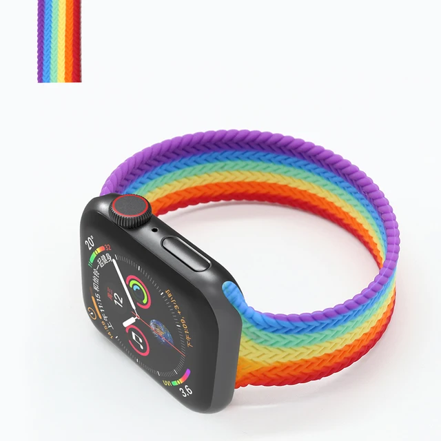 Solo Loop for Apple Watch Strap 44mm 40mm 45mm 41mm 38mm 42mm Elastic Silicone Watchband Bracelet iWatch Serie 7 654321 SE Band CH