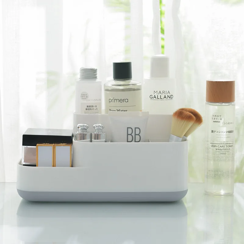

Plastic Desktop Storage Box Cosmetics Organizing Storage Box Sub-Creative Seperated Household Products Province Space K204