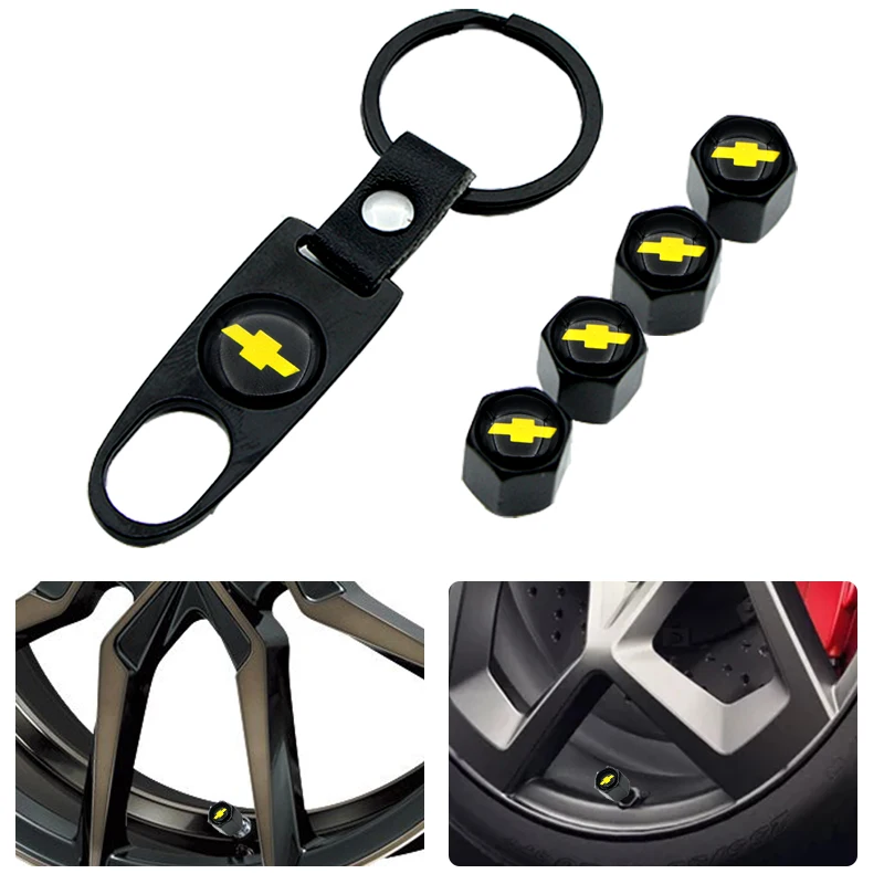 

1pcs Metal Keychain Tire Valve Caps For Chevrolets Cruze Captiva Lacetti Aveo Niva Trax Onix Auto accessories Car Styling