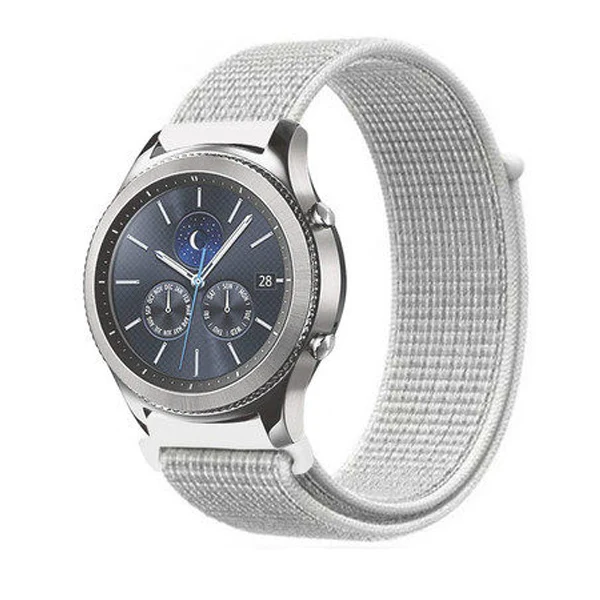 Flash white 21 22 мм ремешок для часов samsung galaxy watch 46 мм 42 мм активный 2 нейлон huawei watch gt ремешок Amazfit bip gear S3 Frontier 44 40 - Цвет ремешка: Flash white 21