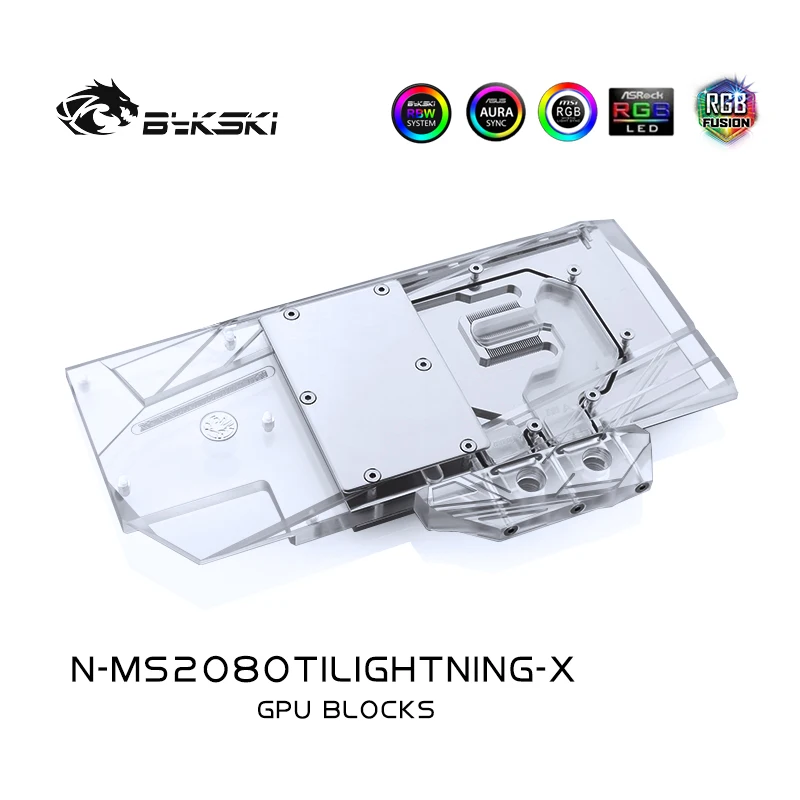 Блок водяного охлаждения Bykski для MSI RTX2080TI LIGHTNING GPU Block поддержка управления
