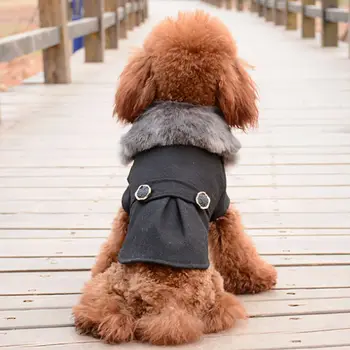 

Pet Supplies Two-legged Clothes Solid Color Dog Autumn And Winter Clothing Cross-border Hot Nizi Coat Warm Puppy Clothes Plush