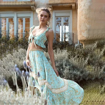 

Beach Outings Women Cover Ups Swimwear Tunic On Swimsuit Ladies Summer 2020 New Popular Top Skirt Bikini Set Print Linen