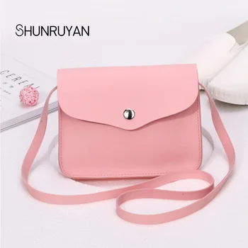 

SHUNRUYAN 2018 Women Bag New Casual Mini Small Flap Shoulder Bag Crossbody Bag Fashion Ladies Bag Mobile Phone Candy Colors