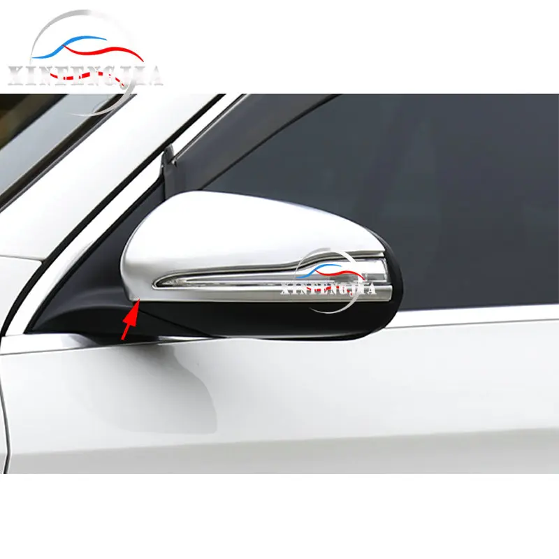 Для Mercedes-Benz C E класса GLC W205 W213 X253 15-19 2 шт хромированное зеркало заднего вида боковое зеркало корпус бокового зеркала украшения