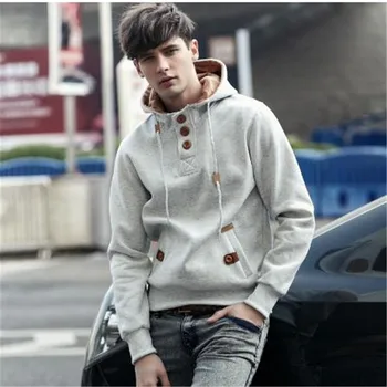 

Fashion Men Sweatshirts autumn winter Solid color hoodies European and American style hooded pullover Casual Sweatshirt clothing