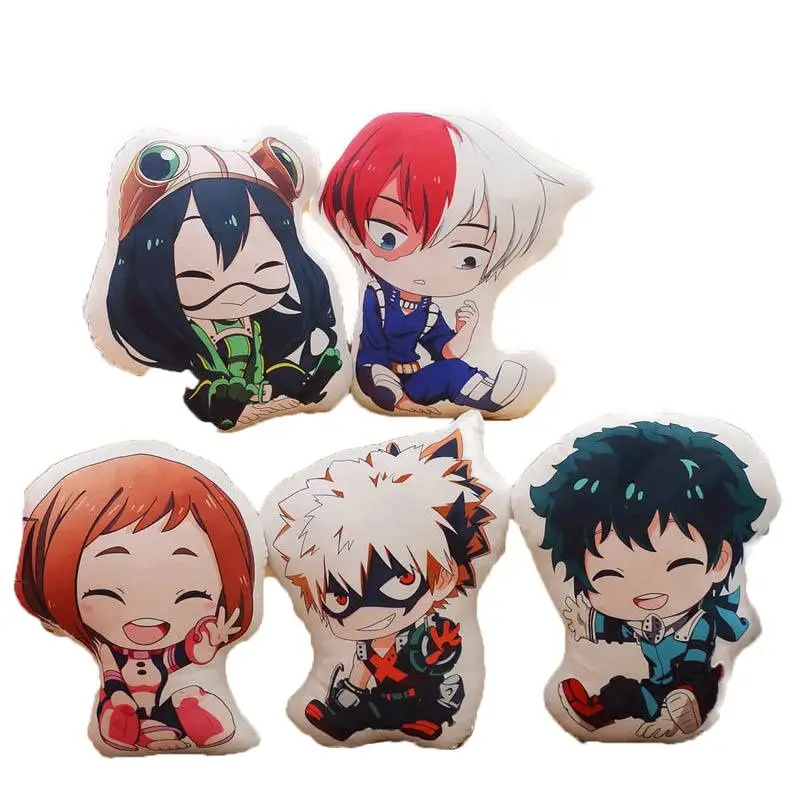 Almohada De Peluche My Hero Academia – Cojín 3D De Izuku Midoriya, Bakugou O Todoroki – Tamaños 20 A 50 Cm – Regalo Para Fans Del Anime