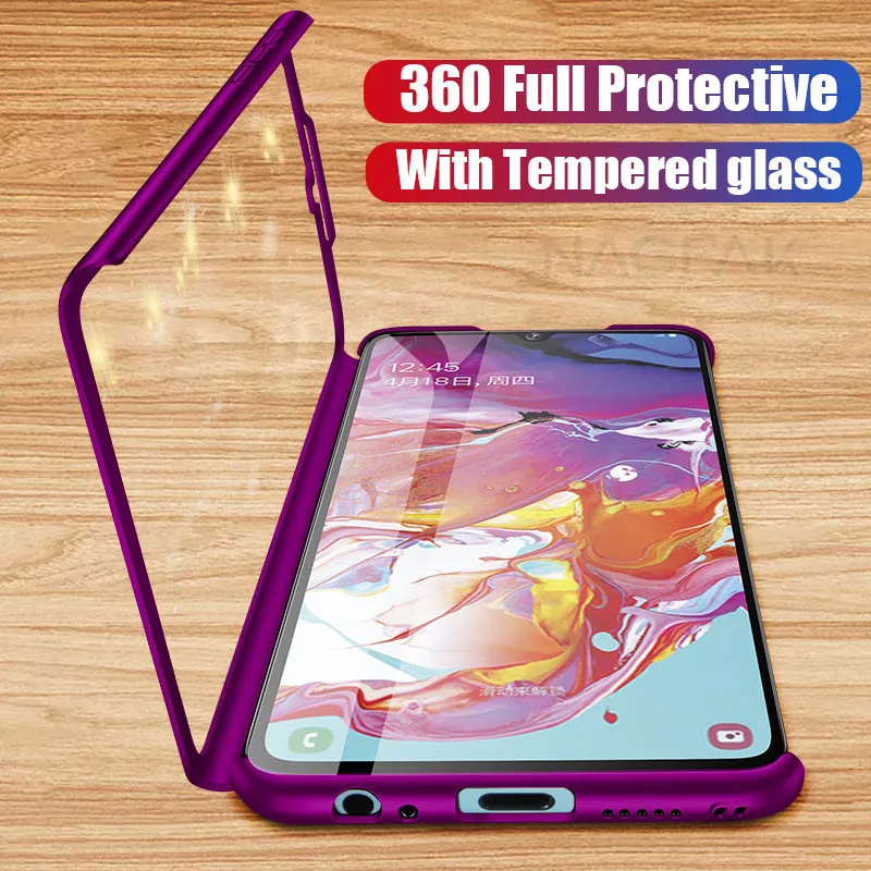 

360 Full Protective Phone Case For Samsung Galaxy A70 A40 A50 A60 A30 A20E A10 M30 M20 M10 A5 A7 2017 A6 A8 A9 2018 A3 2016 Case
