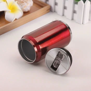 

300/500ml Mug Creative Stainless Steel Thermos Cup Bottle Vacuum Flask Straw Coffee Thermal Thermoses Cans Cups Cans