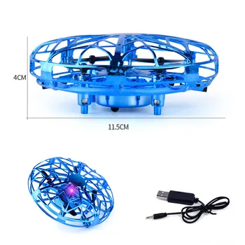 

UFO Gesture Sensor Aircraft Intelligent Suspension UAV Toy Mini Four Axis Boy Toys Flash Fly Disc Kid's Gift Outdoor Toys