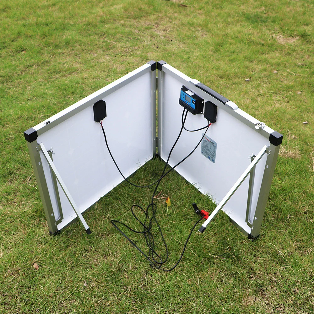 Dokio 100W (2 шт х 50 Вт) складной Панели солнечные Китай pannello solare usb контроллер элемент