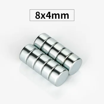 

RKZCT 50PCS/Lot 8 *4 mm Small Cylinder Aimant Neodymium Puissant DIY Art Craft Connection Round Magnetic Disc For Office Imanes