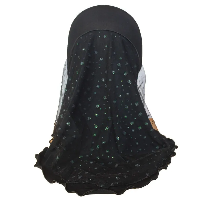 Baby Headdress Muslim Girl Turban Mesh Hat Islamic Wedding Turban Cap Turkey Fashion Baby Headdress