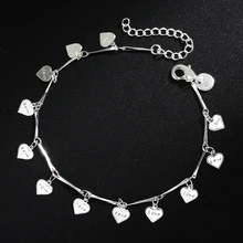 Большая рекламная акция, серебряный цвет, красивый браслет с цепочкой в виде листьев, Модный очаровательный ножной браслет, Свадебный, милый, женский, вечерние, подарок LH037