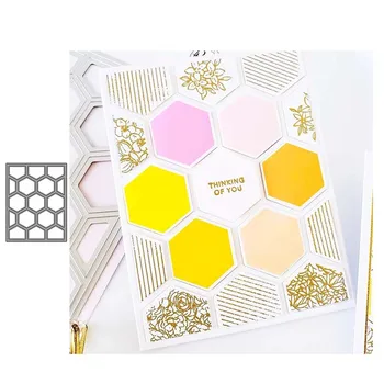

Metal Cutting Dies Honeycomb board Scrapbooking Stencil Craft Cut Die For DIY Card Crafts Handmade