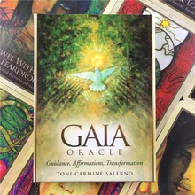Versione inglese di alta qualità i giochi da tavolo dei tarocchi delle carte oracolo di Gaia che giocano alla guida PDF