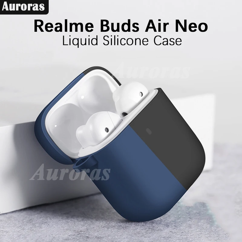 Силиконовый чехол для беспроводных наушников Auroras защитный Realme Buds Air Neo |