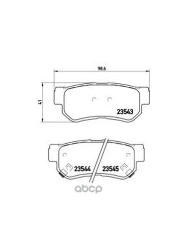 Колодки Тормозные Hyundai Getz/Matrix/Santa Fe/Sonata/Tucson/Kia Sportage Задние Brembo P30014 Brembo арт. P30014
