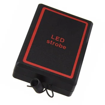 

Car LED Flash Light White Strobe With Wireless Remote 6.5x4.6x1.8cm Set Parts