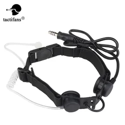 MIC Tactical Throat Microphone Vacuum Sound Transmission Earbud Headphone Noise Reduction CS Hunting Airsoft Paintball Accessory