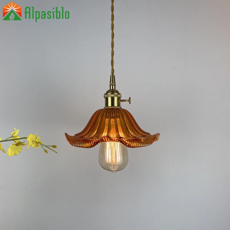 Modern Glass Pendant Lamp Led Hanging Lighting Nordic Minimalist Restaurant Bar Bedroom Glass Art Decor Fixture Suspension Light