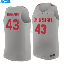Новое поступление высокое качество Огайо State Lehmann#43 колледж футболка ограниченной серии Майки S-XXXL