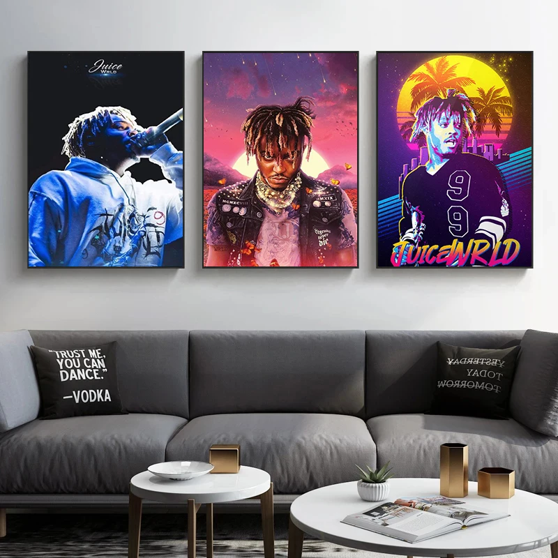 ZT570 Poster Prints New Juice WRLD Rap Music Singer Hip Hop Artwork Canvas  Oil Painting Art Wall Picture Home Decor Living Room - AliExpress