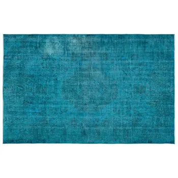 

Handmade Turquoise Vintage Overdyed Turkish Area Rug 177x277 Cm-5'10''X9'1''