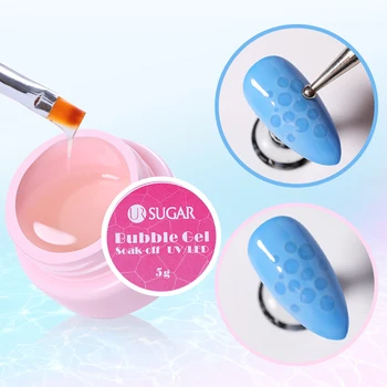 

UR SUGAR 5ml Bubble Gel Transparent Blooming Painting Gel Lacquers Soak Off UV LED Gel Varnish Top Base For Nail Design Manicur