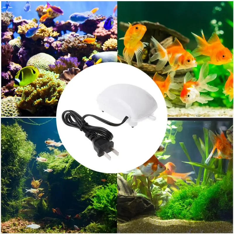 US/EU Ultra Low Noise Aquarium Air Pump Fish Tank Mini Air Compressor Oxygen Pump Aquarium Fish Tank Oxygen Pump