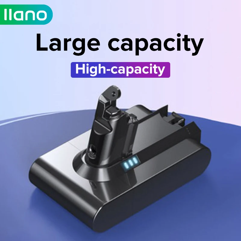 LLANO Rechargeable Battery for Dyson Vacuum Cleaner Filter V6/V8/V10/V11/DC31/DC34 Fluffy Batteries Animal Battery LI-ion 21.6